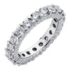 LARGE 3.01CT DIAMOND 14KT WHITE GOLD 3D CLASSIC ETERNITY ROUND ANNIVERSARY RING