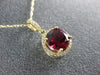 ESTATE LARGE 2.38CT DIAMOND & AAA RHODOLITE 14K WHITE GOLD 3D ROUND HALO PENDANT