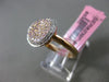 ESTATE WIDE .57CT WHITE & PINK DIAMOND 18K WHITE & ROSE GOLD FILIGREE HEART RING