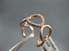 ESTATE WIDE .14CT DIAMOND 14KT ROSE GOLD 3D MULTI CIRCLE INFINITY OPEN LOVE RING