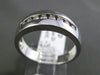 ESTATE WIDE .33CT DIAMOND 14KT WHITE GOLD 3D CHANNEL WEDDING ANNIVERSARY RING