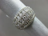 ESTATE WIDE 1.97CT DIAMOND 18K WHITE GOLD SEMI ETERNITY WEDDING ANNIVERSARY RING