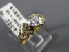 ESTATE .72CT ROUND DIAMOND 14KT TWO TONE GOLD 3D PYRAMID ENGAGEMENT RING #17820