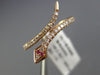 ESTATE .19CT DIAMOND & AAA RUBY 14KT ROSE GOLD 3D CLASSIC CRISS CROSS SNAKE RING