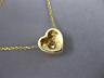 ESTATE .15CT DIAMOND 14KT YELLOW GOLD 3D CLASSIC SOLITAIRE HEART PENDANT #14337