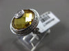 ESTATE LARGE 4.45CT DIAMOND & AAA CITRINE 14KT WHITE GOLD OVAL HALO ETOILE RING
