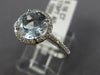 ESTATE 1.91CT DIAMOND & AAA AQUAMARINE 14KT WHITE GOLD 3D HALO ENGAGEMENT RING
