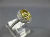 1.41CT DIAMOND & AAA YELLOW TOPAZ 14KT WHITE GOLD 3D OVAL HALO ENGAGEMENT RING