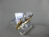 ESTATE 1.50CT DIAMOND 14KT TWO TONE GOLD 3D PAST PRESENT FUTURE ENGAGEMENT RING