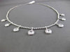 ANTIQUE 4CT ROUND ROSE CUT DIAMOND 18KT WHITE GOLD HALO CIRCLE FLOATING NECKLACE