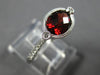 ESTATE 1.62CT DIAMOND & AAA GARNET 14K WHITE GOLD 3D FILIGREE SEMI ETERNITY RING