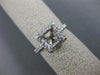 ESTATE LARGE .4CT DIAMOND 14K WHITE GOLD CLASSIC HALO SEMI MOUNT ENGAGEMENT RING