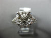 ESTATE .65CT DIAMOND 14KT WHITE GOLD 3D FLOWER HALO SEMI MOUNT ENGAGEMENT RING