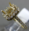 ESTATE .34CT DIAMOND 14KT YELLOW GOLD 3D OCTAGON HALO SEMI MOUNT ENGAGEMENT RING