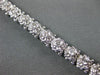 ESTATE WIDE 1.41CT DIAMOND 14KT WHITE GOLD ETOILE FILIGREE ROPE TENNIS BRACELET