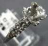 ANTIQUE .55CT DIAMOND PLATINUM 3D ROUND FISHTAIL SEMI MOUNT ENGAGEMENT #21989