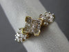 ESTATE .50CT DIAMOND 14K YELLOW GOLD 3D CLASSIC ROUND & PRINCESS ENGAGEMENT RING
