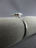 ESTATE .35CT DIAMOND & AAA EMERALD 14KT WHITE GOLD 3D MULTI ROW BARREL FUN RING