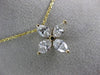 ANTIQUE 1.30CT MARQUISE DIAMOND 14KT YELLOW GOLD FOUR LEAF FLOWER PENDANT #19788