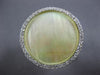 ESTATE LARGE .36CT DIAMOND & MOTHER OF PEARL 14KT WHITE GOLD CIRCLE OF LIFE RING