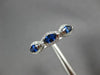 ESTATE .67CT DIAMOND & AAA SAPPHIRE 14K WHITE GOLD HALO WEDDING ANNIVERSARY RING