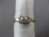 ANTIQUE .70CT OLD MINE DIAMOND 14KT TWO TONE GOLD 3 STONE ENGAGEMENT RING #21619