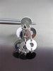 ESTATE 14KT WHITE GOLD CLASSIC 3D MULTI CIRCLE HANGING POST EARRINGS #1641