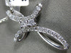 ESTATE .31CT DIAMOND 14KT WHITE GOLD 3D CLASSIC INFINITY CROSS FLOATING PENDANT