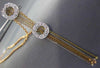 EXTRA LARGE .30CT DIAMOND 18KT TRI COLOR GOLD 3D LARIAT CIRCLE OF LIFE PENDANT
