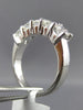 ESTATE 1.22CT DIAMOND 14KT WHITE GOLD 3D CLASSIC 5 STONE ANNIVERSARY RING #15212