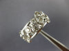 ESTATE WIDE 1.08CT DIAMOND 14KT WHITE GOLD BEZEL ETOILE WEDDING ANNIVERSARY RING