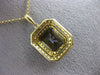 LARGE 2.82CT WHITE & CHOCOLATE FANCY DIAMOND & SMOKY TOPAZ 2 TONE GOLD PENDANT