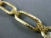 ESTATE WIDE 14KT YELLOW GOLD ELONGATED DIAMOND CUT ITALIAN LINK TOGGLE BRACELET