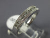 ESTATE .25CT DIAMOND 14K WHITE GOLD 3D CLASSIC MILGRAIN CHANNEL ANNIVERSARY RING