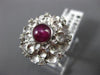 ANTIQUE LARGE 1.02CT DIAMOND & AAA STAR SAPPHIRE 14KT WHITE GOLD 3D RING #25346