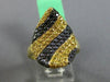 ESTATE 1.58CT DIAMOND & YELLOW SAPPHIRE 18KT BLACK & YELLOW GOLD PEAR SWIRL RING