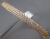 ESTATE WIDE 2.32CT DIAMOND 18KT ROSE GOLD CLASSIC MULTI ROW PAVE BANGLE BRACELET