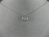 ESTATE LARGE .33CT DIAMOND 14KT WHITE GOLD ROUND CLUSTER BEZEL SOLITAIRE PENDANT