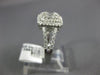 ESTATE .62CT DIAMOND 18KT WHITE GOLD 3D CLASSIC CLUSTER SQUARE ENGAGEMENT RING