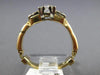 ANTIQUE .70CT OLD MINE DIAMOND 14KT TWO TONE GOLD 3 STONE ENGAGEMENT RING #21619