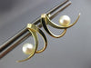 ESTATE AAA SOUTH SEA PEARL 14K YELLOW GOLD 3D DOUBLE ROW HANGING EARRINGS #26234