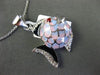 ESTATE .12CT OLD MINE DIAMOND 14KT WHITE GOLD 3D ENAMEL LUCKY FISH PENDANT