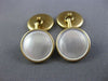 ESTATE AAA MOTHER OF PEARL 14KT YELLOW GOLD DOUBLE SIDED BEZEL CUFF LINKS #26425
