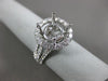 ESTATE EXTRA LARGE 1.45CT DIAMOND 14K WHITE GOLD 3D SEMI MOUNT ENGAGEMENT RING