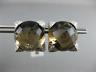 ESTATE EXTRA LARGE 11.78CT DIAMOND & AAA SMOKEY TOPAZ 18K WHITE GOLD 3D EARRINGS