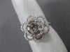 ESTATE .50CT DIAMOND 14K WHITE GOLD FLOWER ROUND HALO SEMI MOUNT ENGAGEMENT RING