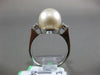 ESTATE .16CT DIAMOND & AAA SOUTH SEA PEARL 18KT WHITE GOLD 3D ENGAGEMENT RING