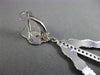 ESTATE LARGE .35CT DIAMOND 14KT WHITE GOLD TEAR DROP HAMMERED HANGING EARRINGS