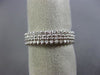 ESTATE WIDE 1.0CT DIAMOND 14K WHITE GOLD 3 ROW ETERNITY WEDDING ANNIVERSARY RING