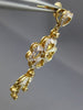 ESTATE LARGE .50CT DIAMOND 14KT YELLOW GOLD FOUR LEAF CLOVER CHANDELIER EARRINGS